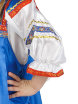 Русский народный костюм "Василиса" детский атласный синий сарафан и блузка 7-12 лет фото 4 — Samovars.ru